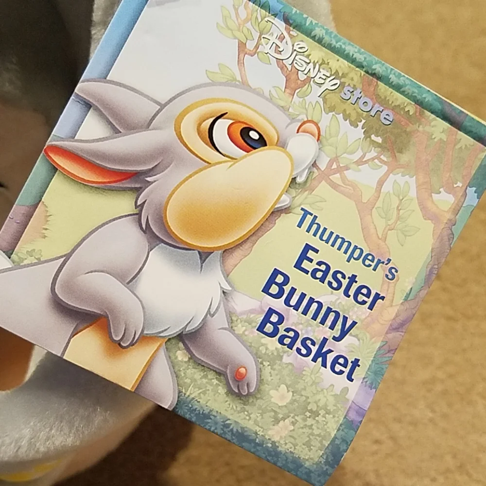 Disney Thumper's Easter Bunny Basket New Bambi Rabbit Plush